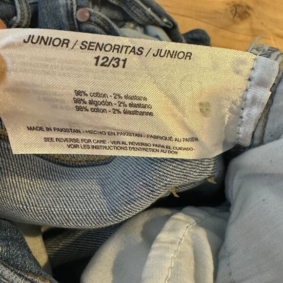 Ella Moss High Waist Straight Jeans Womens12/31 Light Blue Classic Norm Everyday - Picture 6 of 8